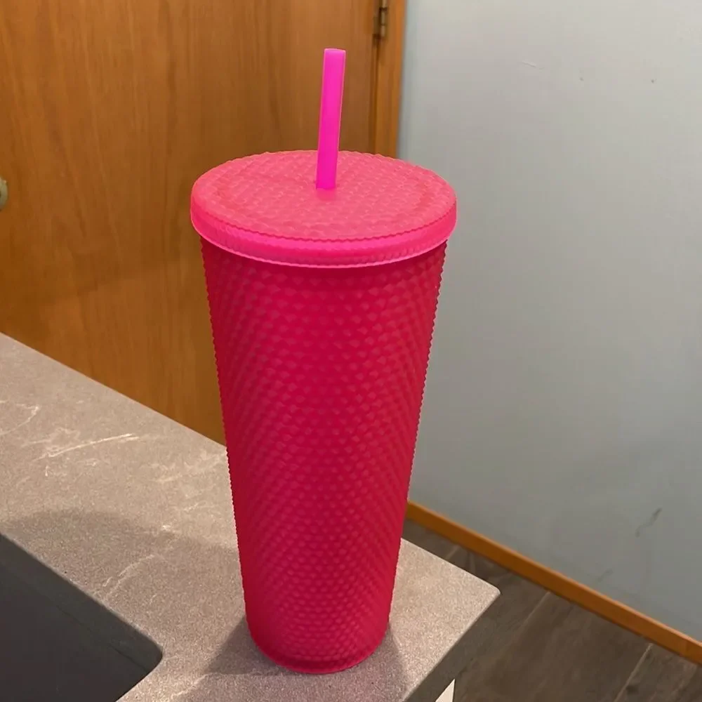 NWT Starbucks Fall 2021 Neon pink jelly tumbler